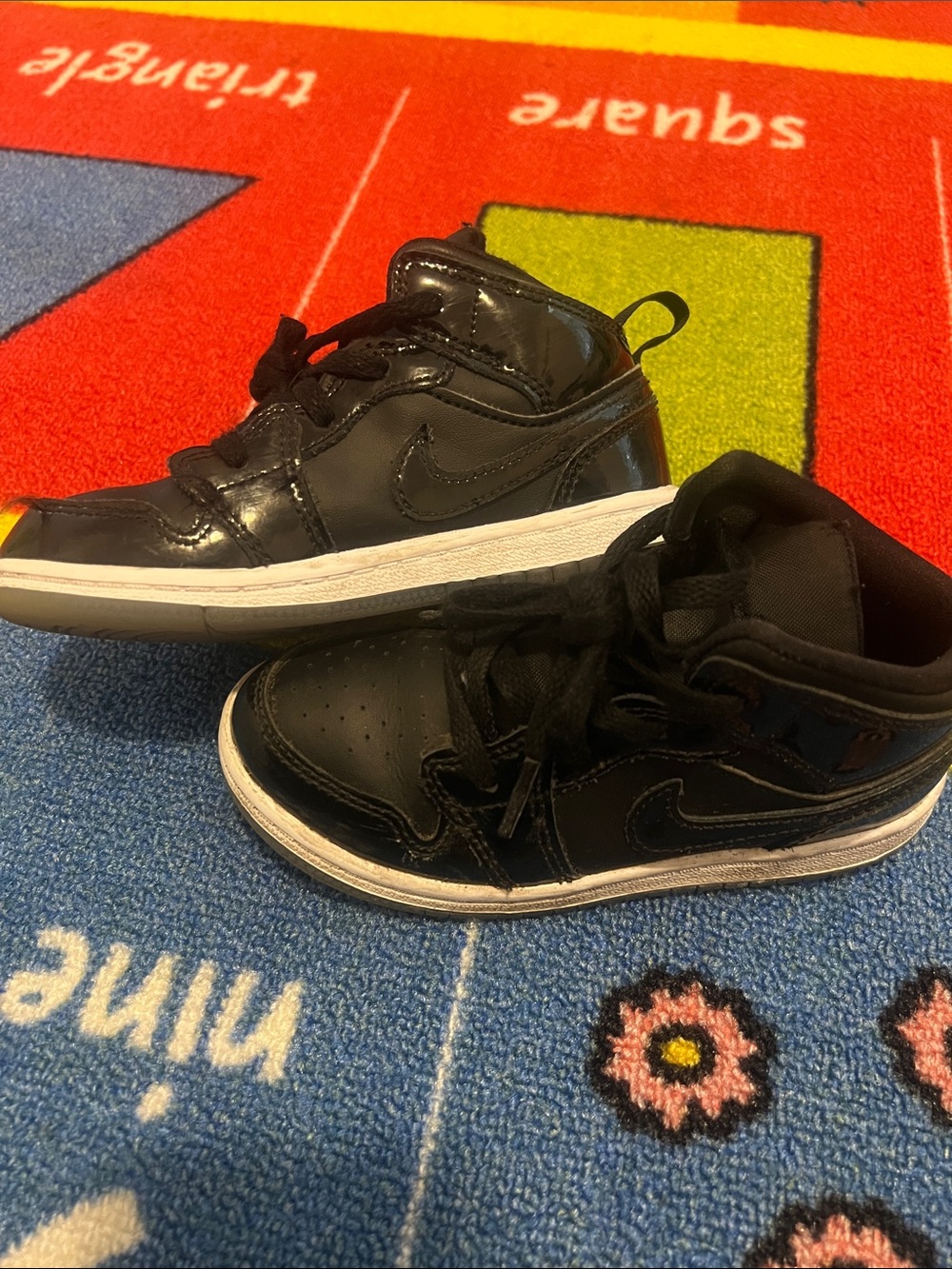 Nike Kids Black and White High-Top Sneakers